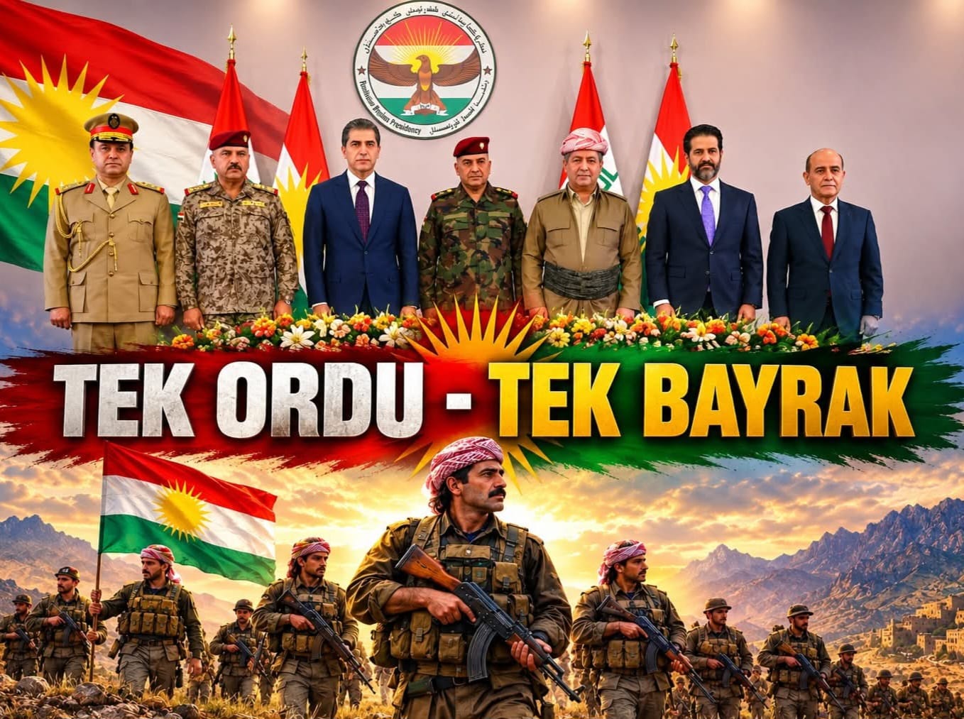 PEŞMERGE GÜÇLERİNİN BİRLİĞİNİ SELAMLIYORUZ